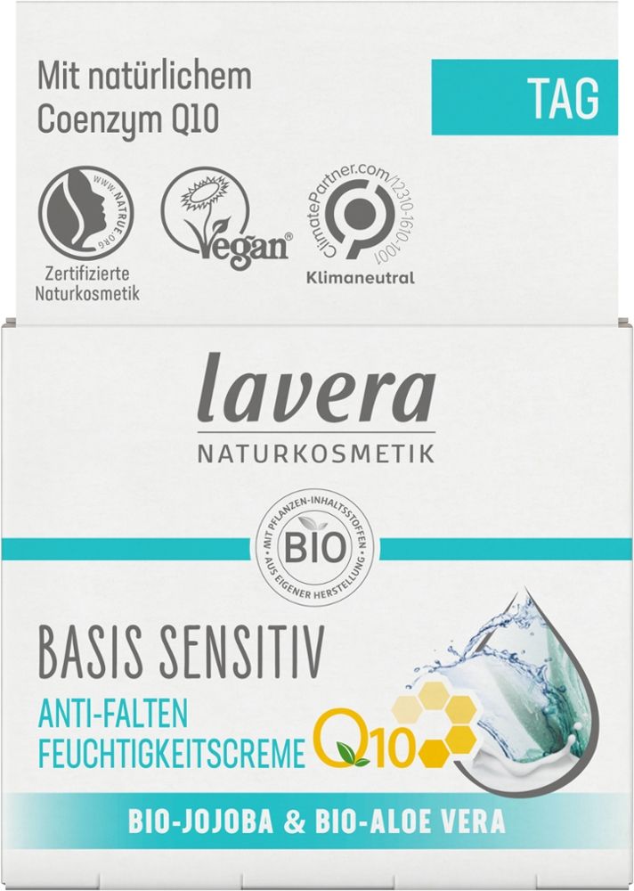 lavera BASIS SENSITIV ANTI-FALTEN FEUCHTIGKEITSCREME Q10 50 ml Tagescreme