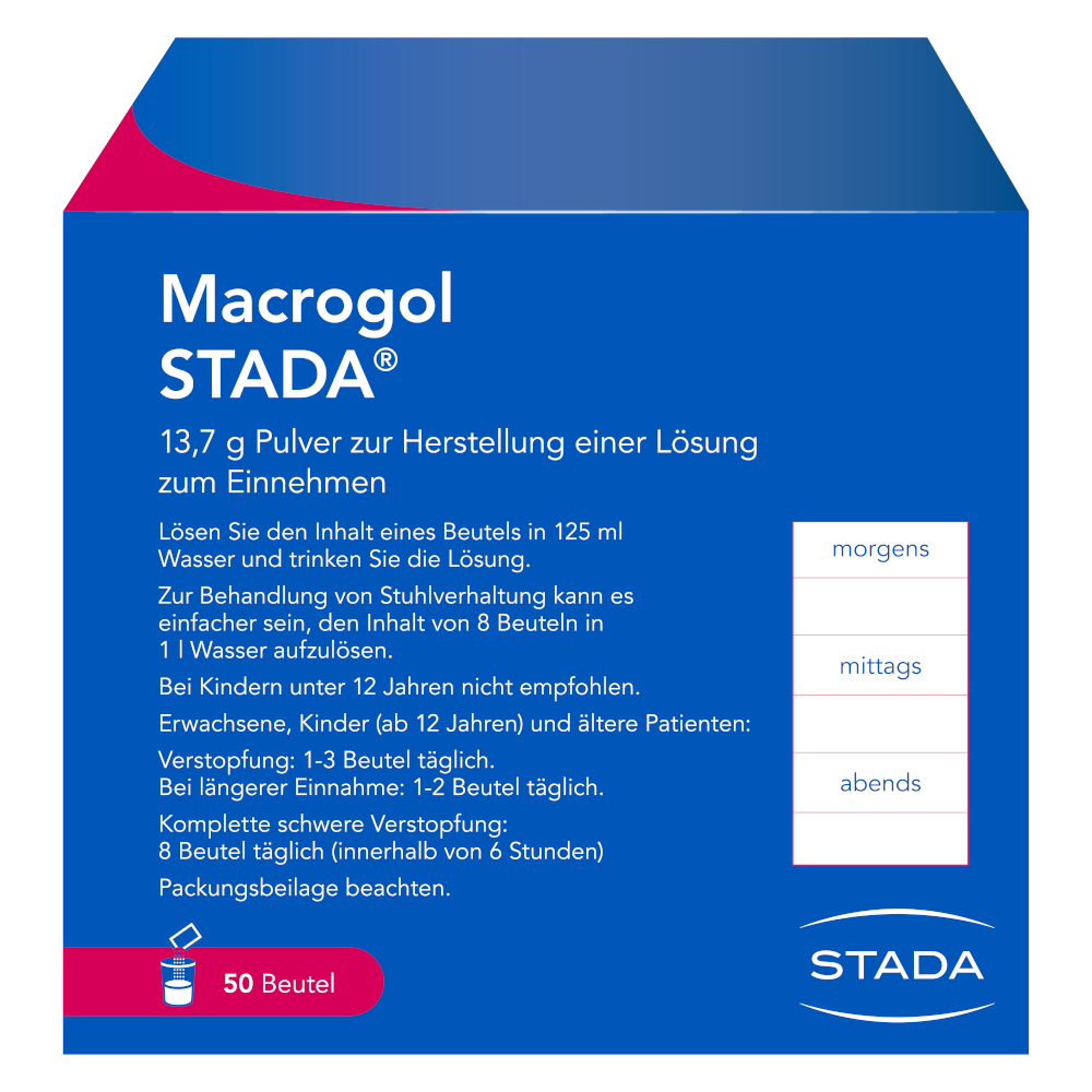 Macrogol STADA 13,7g 50 St Pulver zur Herstellung einer Lösung zum Einnehmen