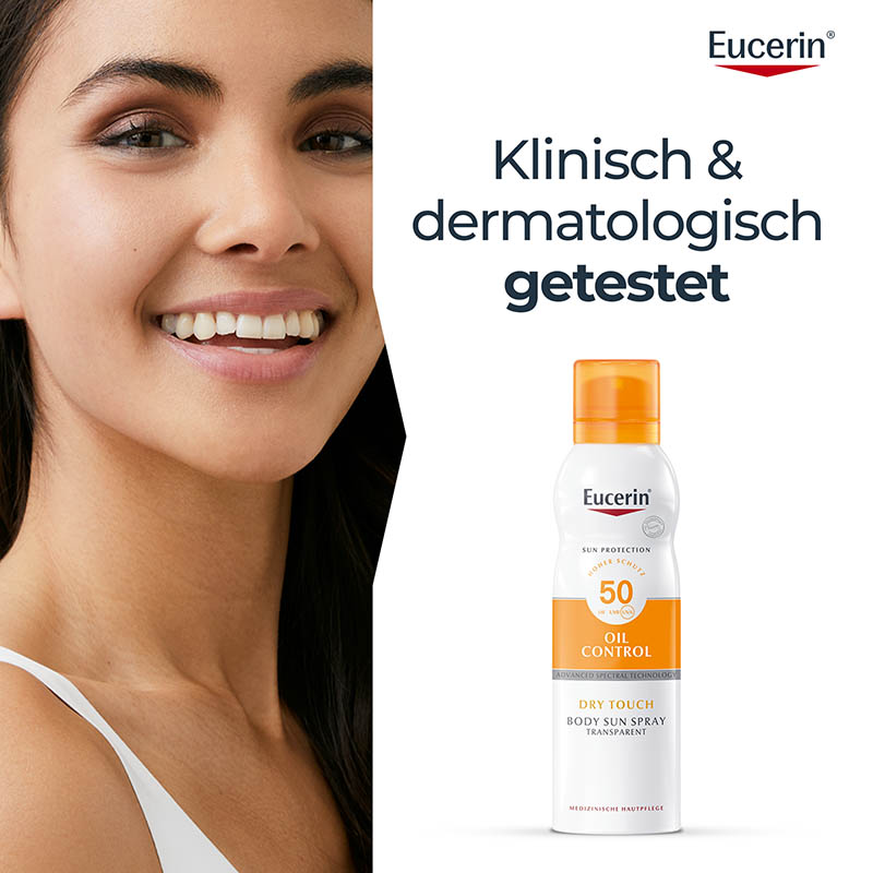Eucerin SUN OIL CONTROL DRY TOUCH BODY SUN SPRAY TRANSPARENT LSF 50+  200 ml Spray