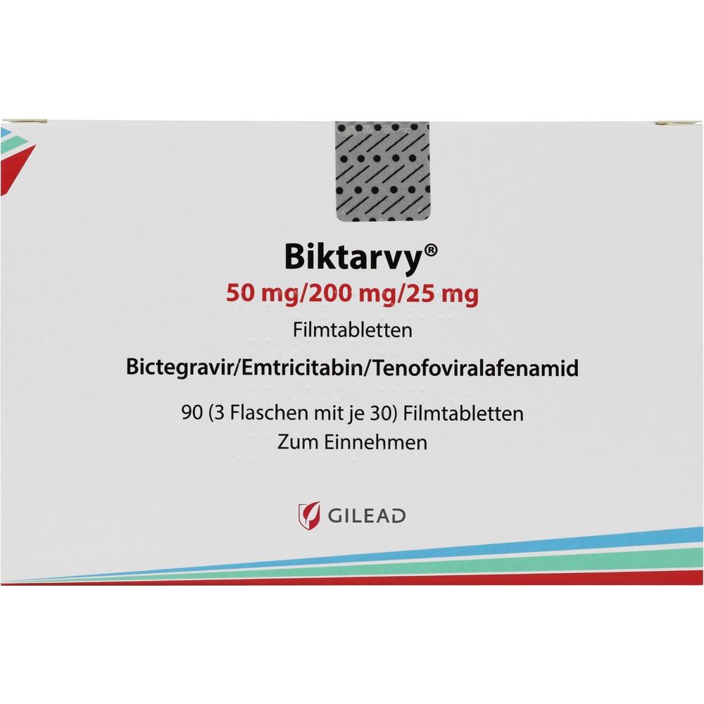 Biktarvy 50 mg/200 mg/25 mg 3X30 St Filmtabletten