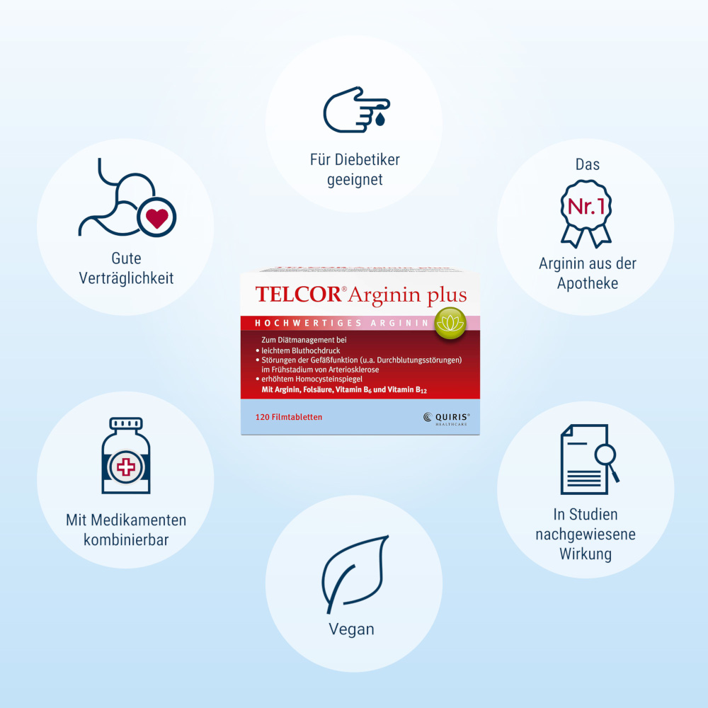 TELCOR Arginin plus 240 St Filmtabletten
