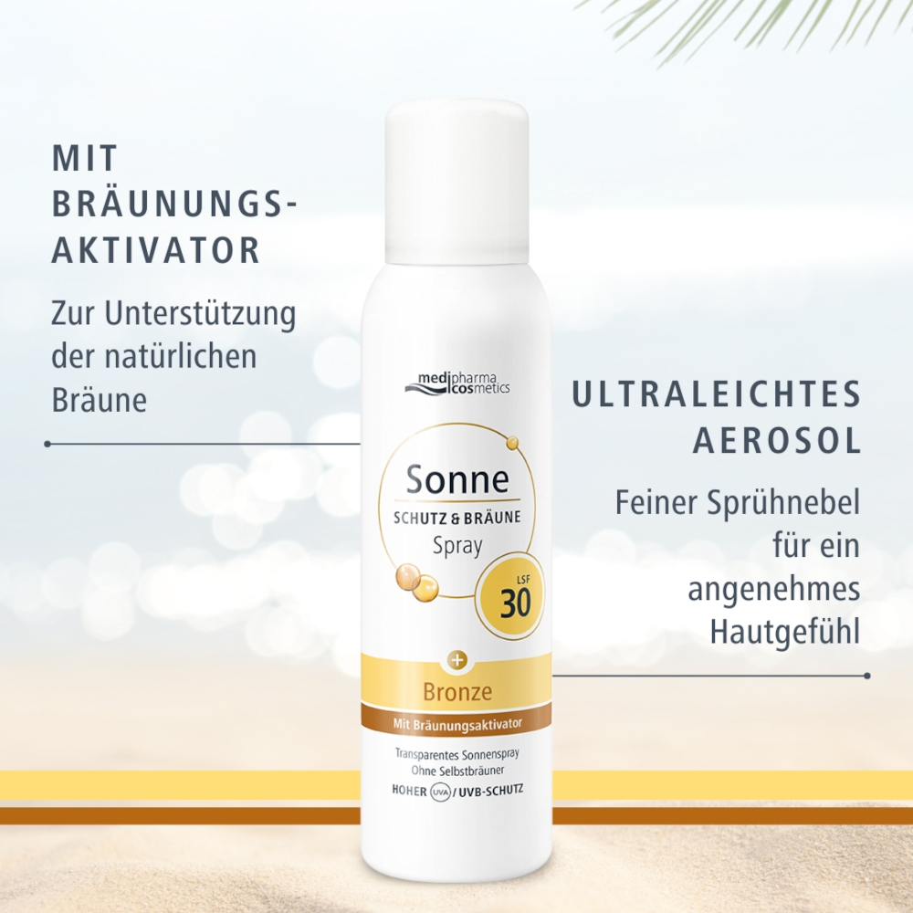 medipharma cosmetics Sonne SCHUTZ & BRÄUNE LSF 30 Aerosol-Spray 150 ml Spray