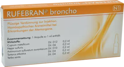 RUFEBRAN broncho Ampullen 10 St Ampullen