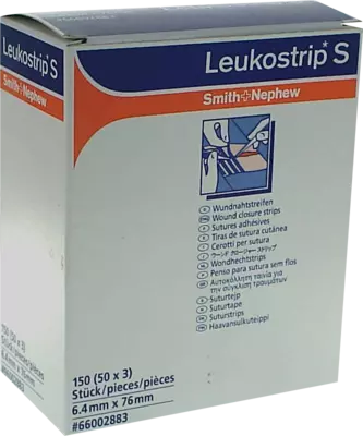 LEUKOSTRIP S Wundnahtstreifen 6,4x76 mm 50X3 St Pflaster