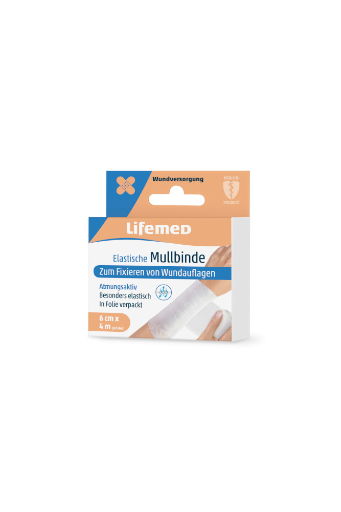 Lifemed Elastische Mullbinde 6 cm x 4 m 1 St Verband