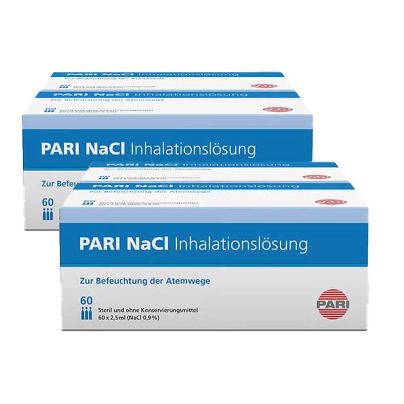 PARI NaCl Inhalationslösung Vorteilspackung 2X120X2.5 ml Ampullen