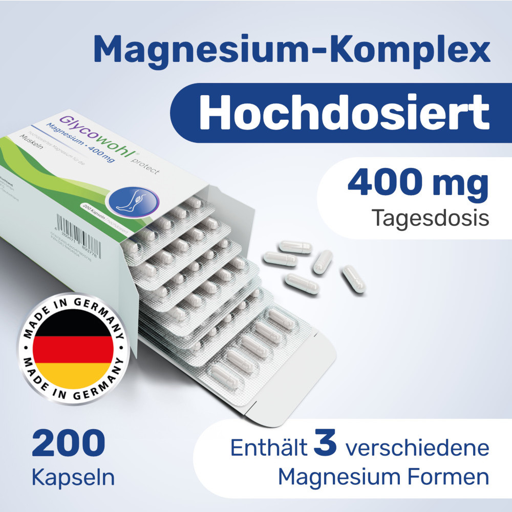 Glycowohl protect Magnesium 400mg 200 St Kapseln