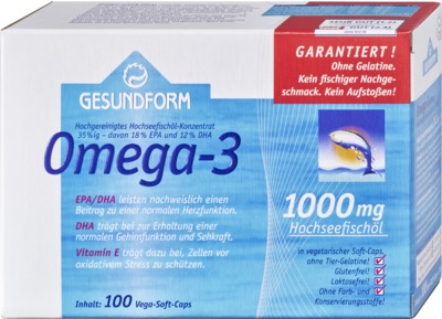 GESUNDFORM Omega-3 1000 mg Vega Soft Kapseln 100 St Kapseln