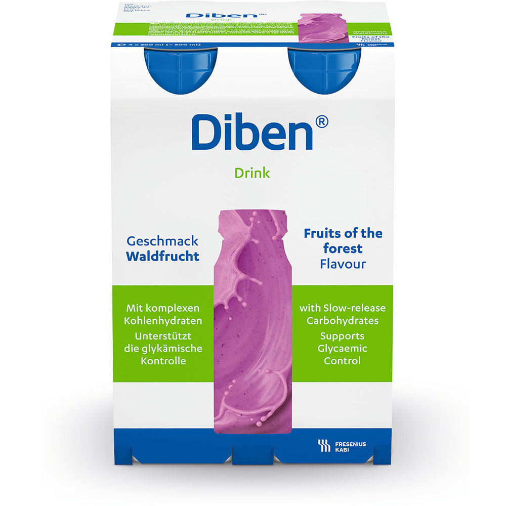Diben Drink Waldfrucht Trinknahrung Fresenius 4X200 ml Flüssigkeit