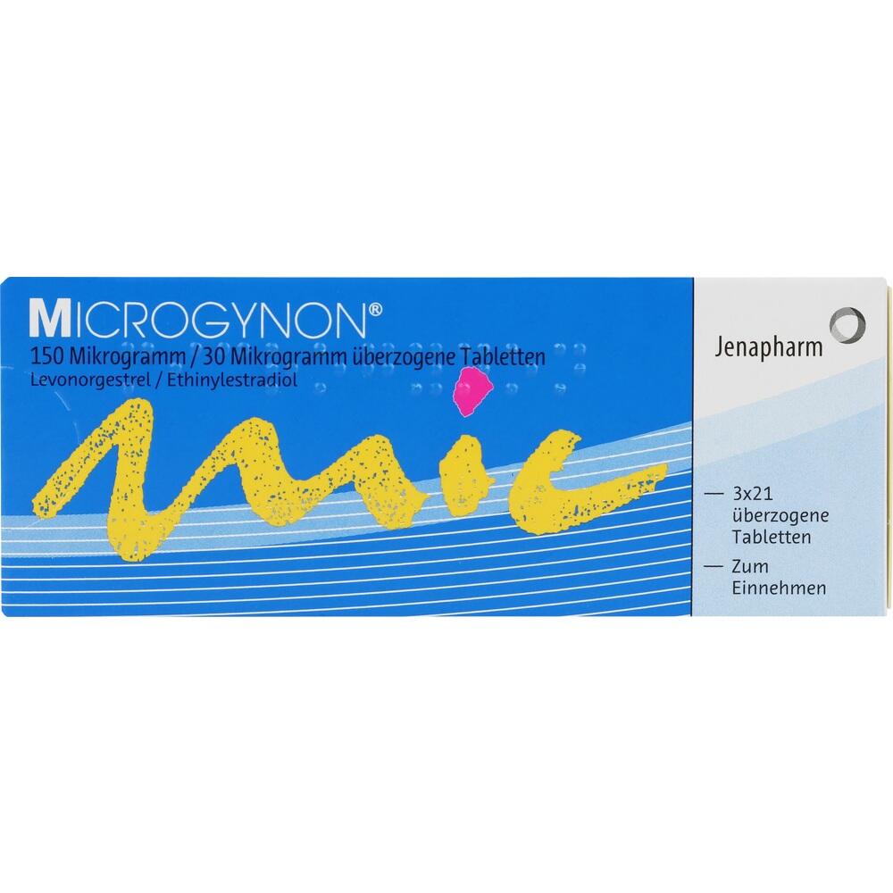 Microgynon 0,15mg/0,03mg 3X21 St Überzogene Tabletten