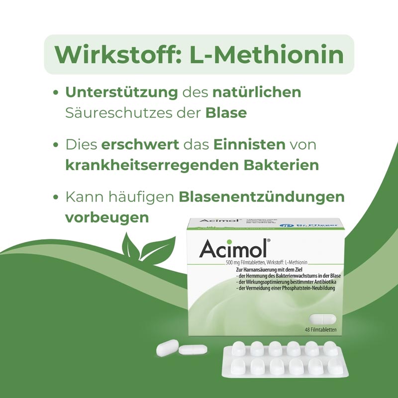 Acimol 500mg mit pH-Teststreifen 48 St Filmtabletten