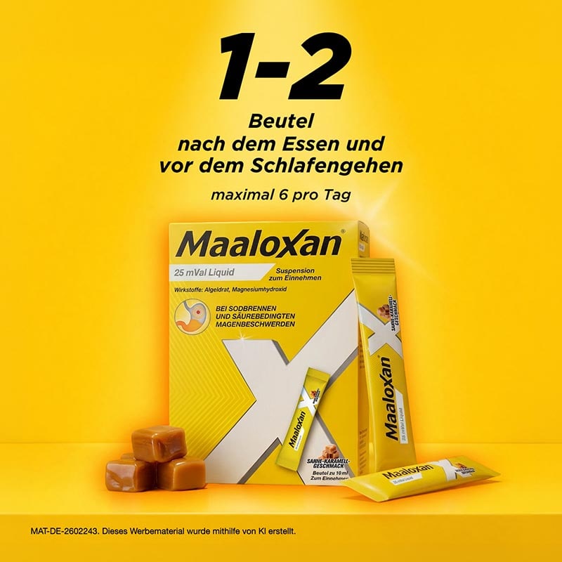 MAALOXAN Liquid bei Sodbrennen & Magenschmerzen 20X10 ml Suspension