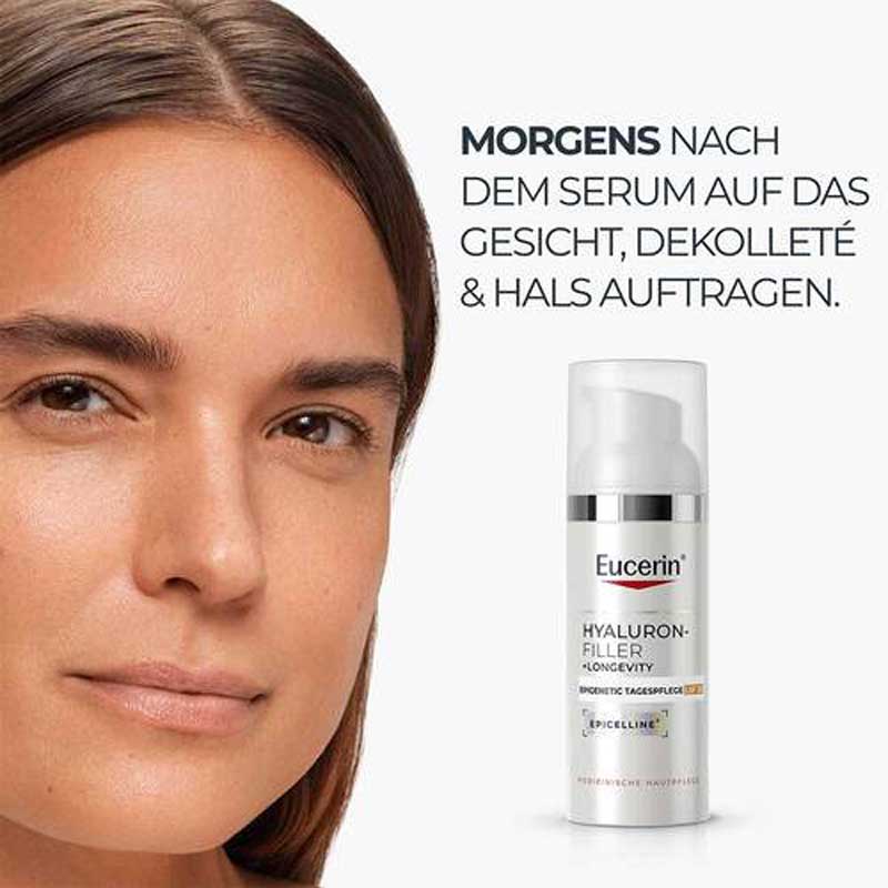 Eucerin HYALURON-FILLER + LONGEVITY EPIGENETIC TAG LSF 30 +20% sparen* 50 ml Creme