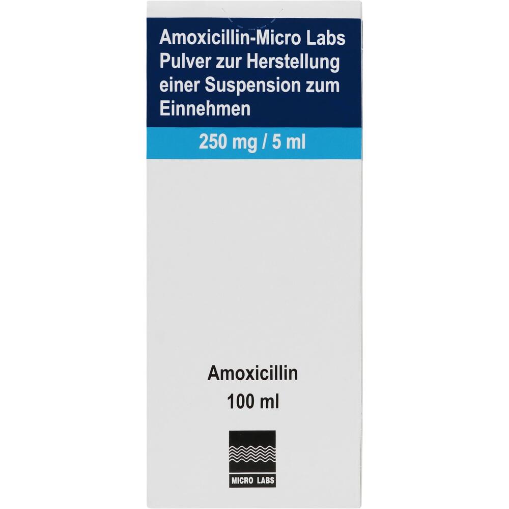 AMOXICILLIN Micro Labs 250 mg/5 ml Plv.Sus.-Herst. 100 ml Pulver zur Herstellung einer Suspension zum Einnehmen