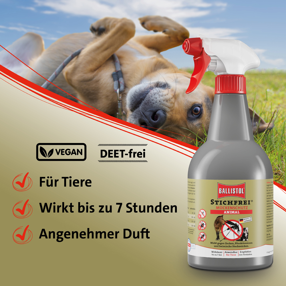 BALLISTOL STICHFREI Mückenschutz für Tiere 750 ml Spray