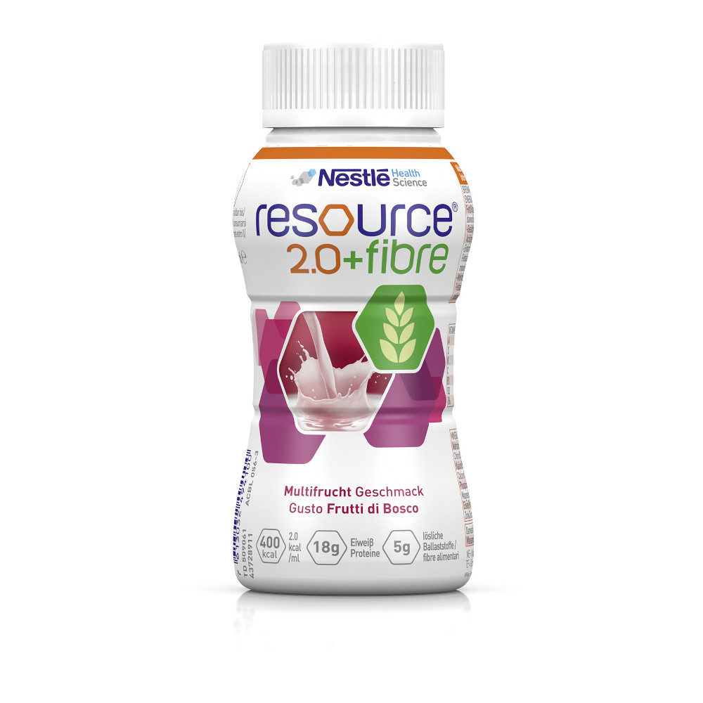 resource 2.0 + fibre Multifrucht 6X4X200 ml Flüssigkeit