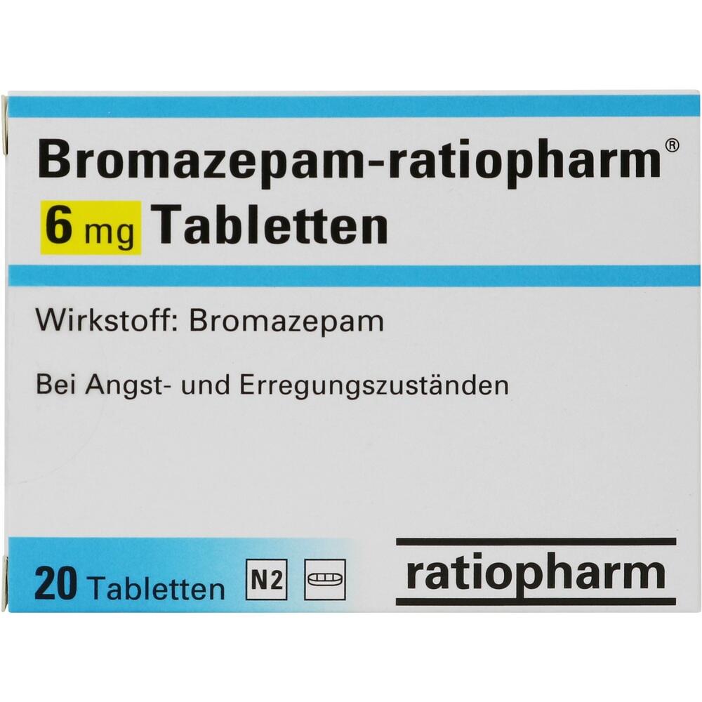 Bromazepam-ratiopharm 6mg 20 St Tabletten