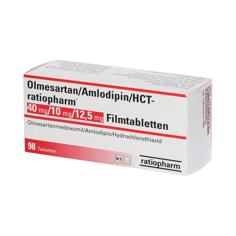 Olmesartan/Amlodipin/HCT-ratiopharm 40 mg/10 mg/12,5 mg 98 St Filmtabletten
