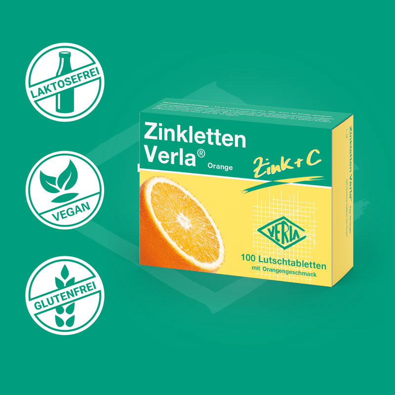 ZINKLETTEN Verla Orange  100 St Lutschtabletten