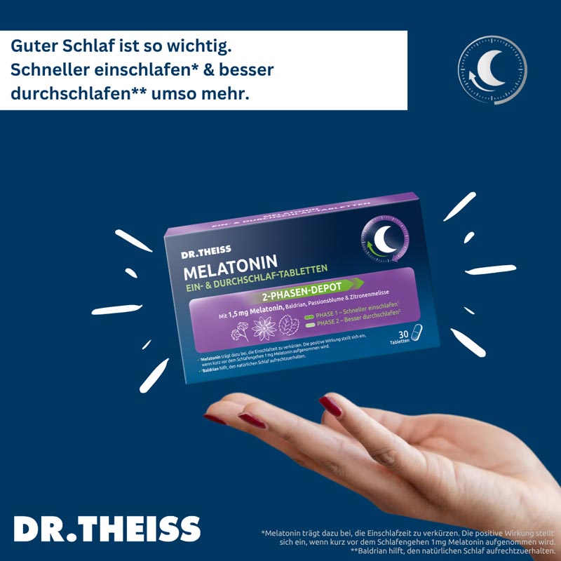 DR. THEISS MELATONIN EIN- & DURCHSCHLAF-TABLETTEN 30 St Tabletten