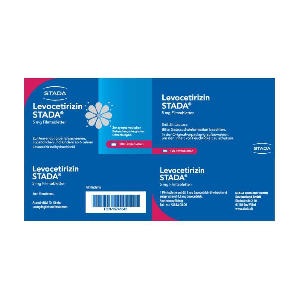 Levocetirizin STADA 5 mg 100 St Filmtabletten