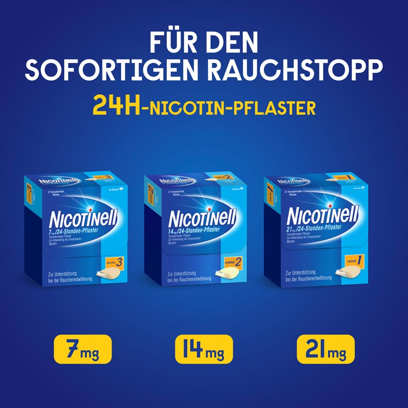NICOTINELL 7mg/24 Stunden 7 St Pflaster transdermal