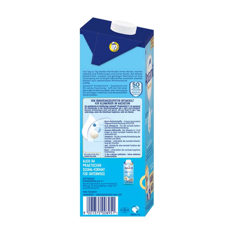 Aptamil Kindermilch 1+ Milchnahrung  1 l Flüssigkeit