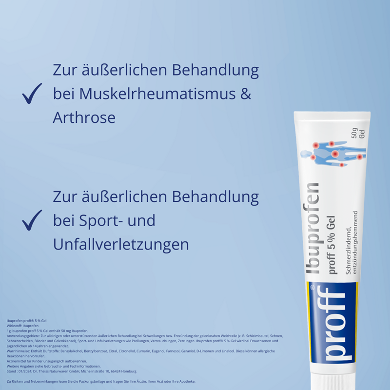 Ibuprofen proff 5% 50 g Gel