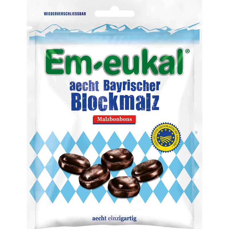 Em-eukal aecht Bayrischer Blockmalz 100 g Bonbons