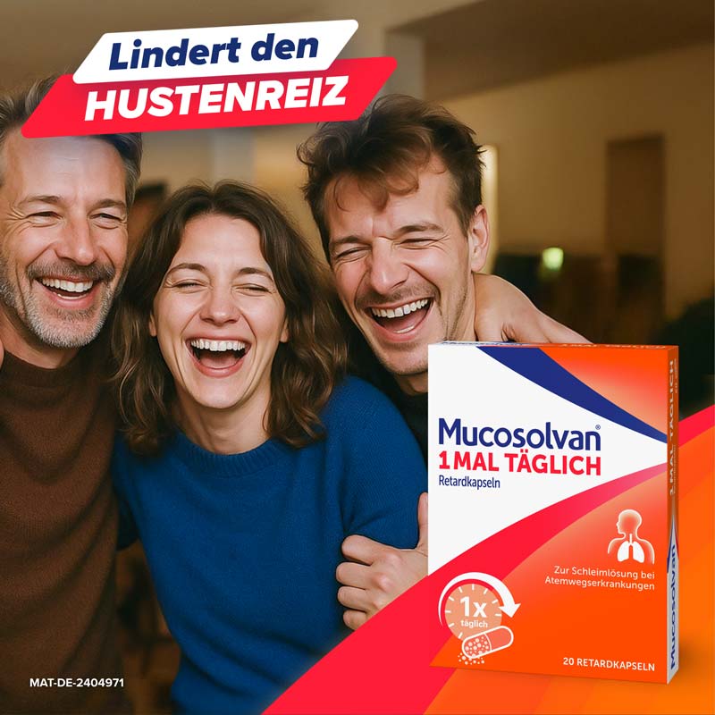 MUCOSOLVAN 1x täglich Retardkapseln Schleimlöser  20 St Retard-Kapseln