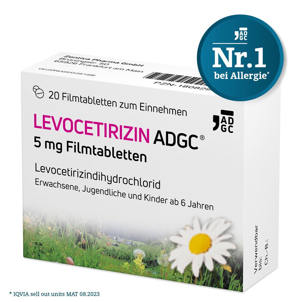 LEVOCETIRIZIN ADGC 5 mg 20 St Filmtabletten