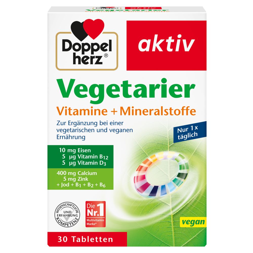 Doppelherz aktiv Vegetarier Vitamine + Mineralstoffe  30 St Tabletten