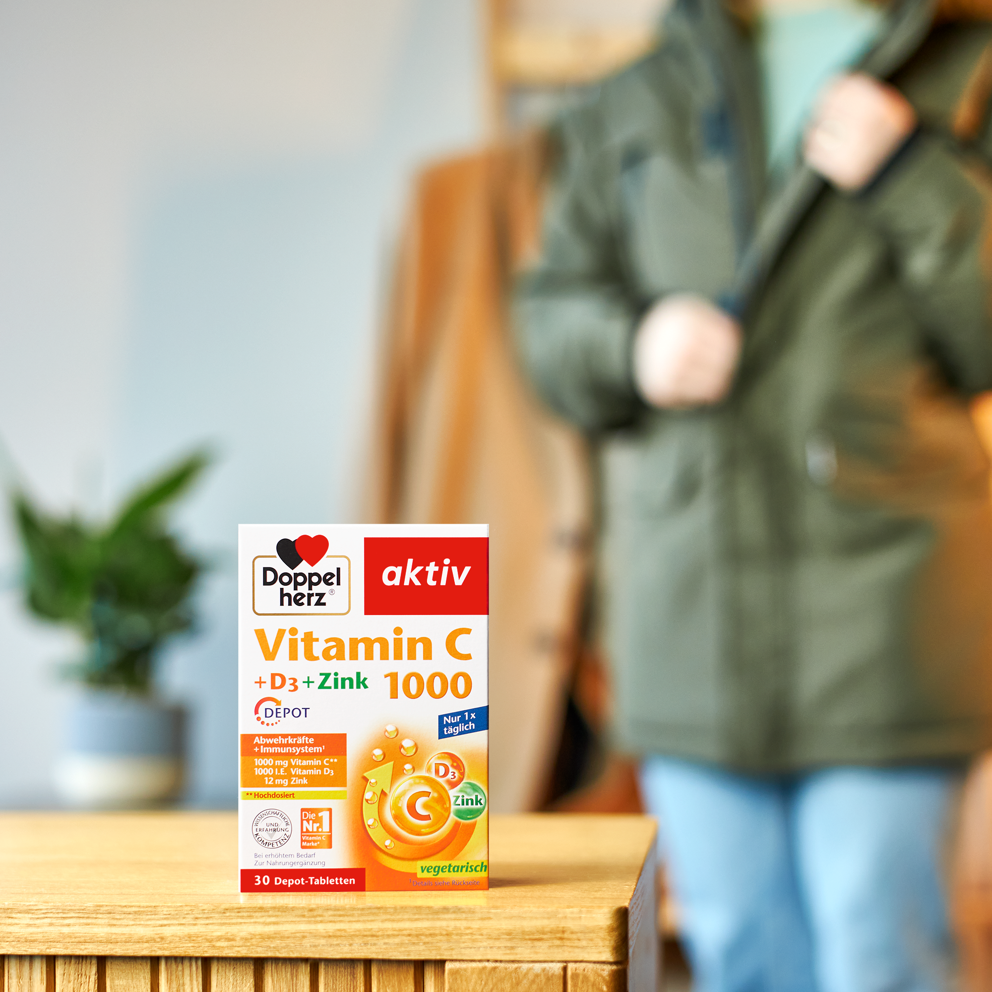 Doppelherz aktiv Vitamin C 1000 + D3 + Zink 30 St Tabletten