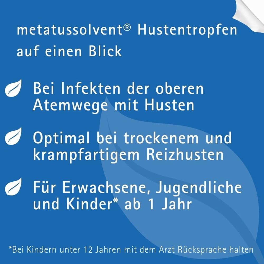 Metatussolvent Hustentropfen 100 ml Mischung