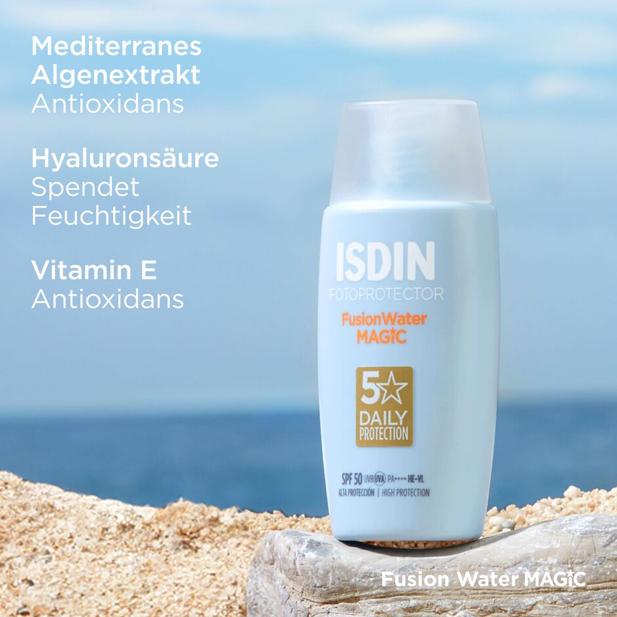 ISDIN FusionWater MAGIC Sonnencreme Gesicht LSF 50 50 ml Emulsion