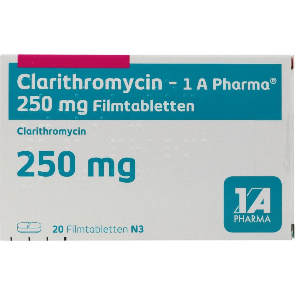 Clarithromycin-1 A Pharma 250mg 20 St Filmtabletten