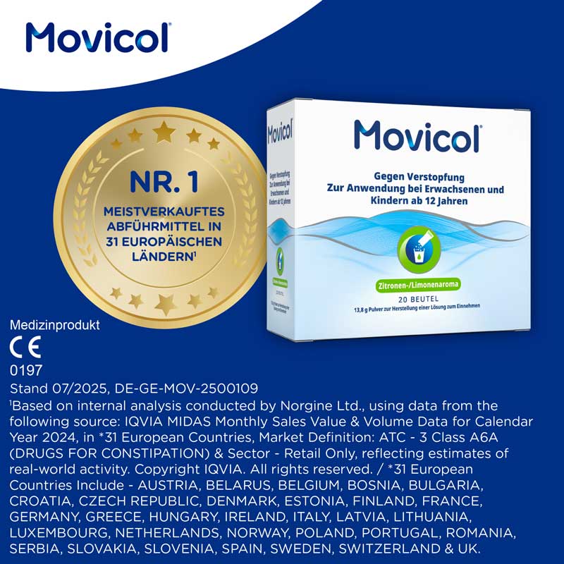 MOVICOL Schoko Junior Pulver 30X6.9 g Pulver zur Herstellung einer Lösung zum Einnehmen