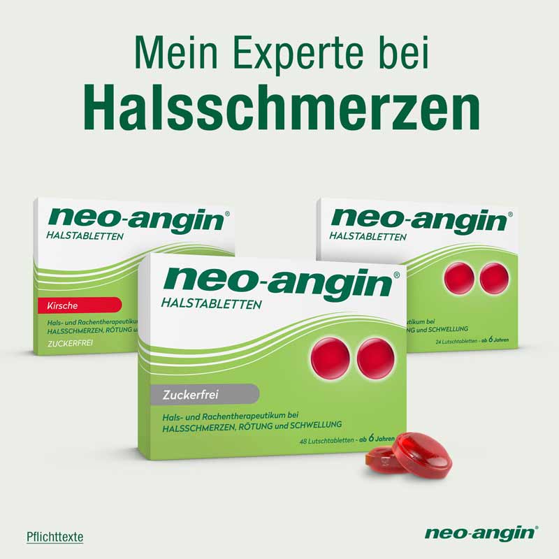 neo-angin HALSTABLETTEN Zuckerfrei 48 St Lutschtabletten
