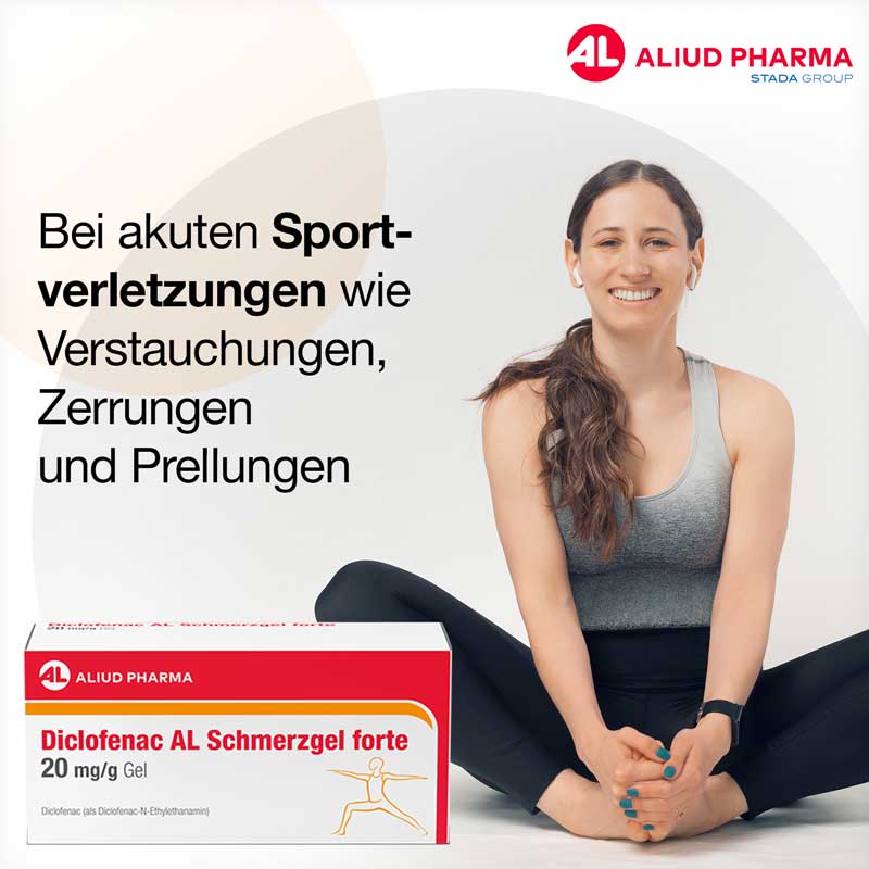 Diclofenac AL Schmerzgel forte 20 mg / g bei akutem Bewegungsschmerz nach stumpfem Trauma