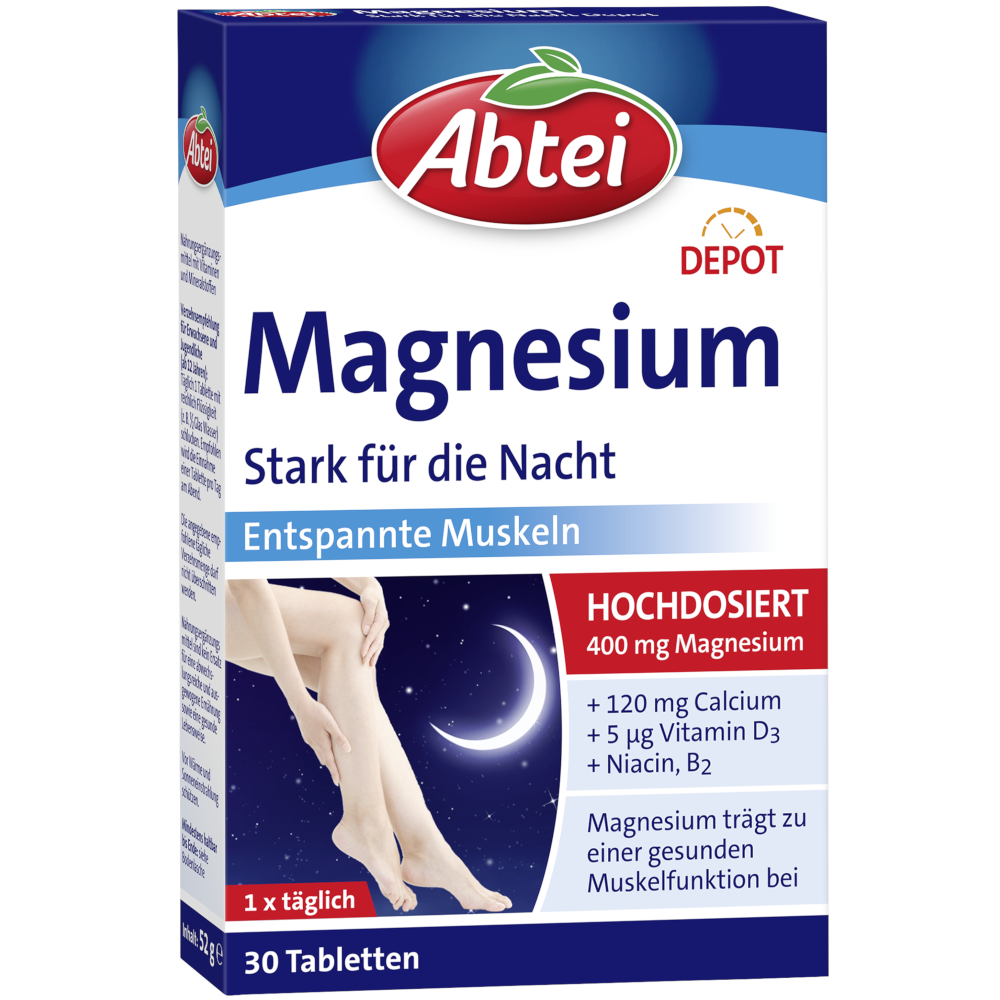 Abtei Magnesium DEPOT Stark für die Nacht 30 St Tabletten