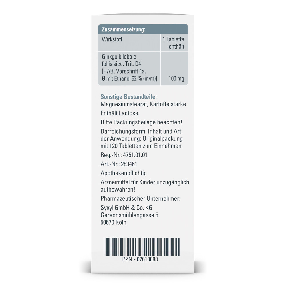 Ginkgo Syxyl  120 St Tabletten