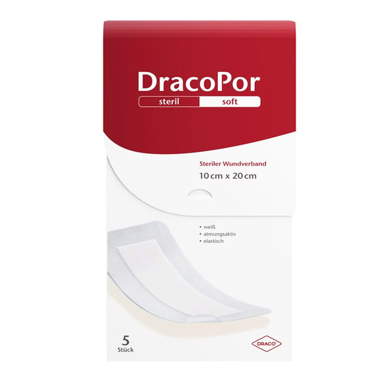 DRACOPOR Wundverband 10x20 cm steril 5 St Verband