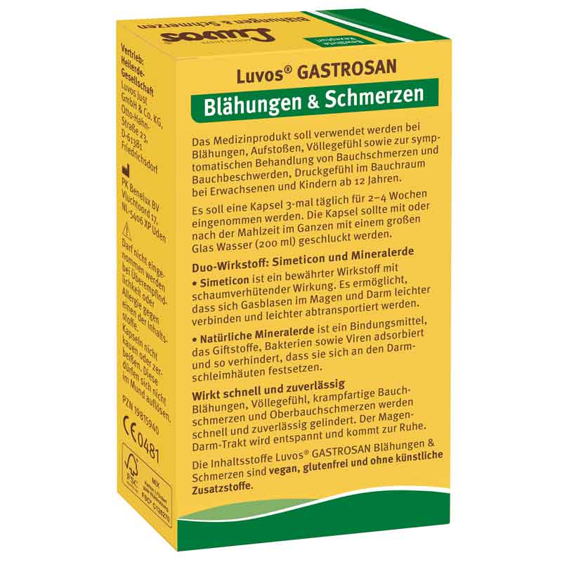 LUVOS GASTROSAN Blähungen & Schmerzen 30 St Kapseln
