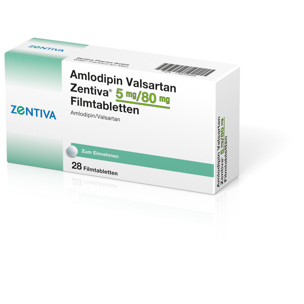 Amlodipin Valsartan Zentiva 5mg/ 80mg Filmtabletten 28 St Filmtabletten