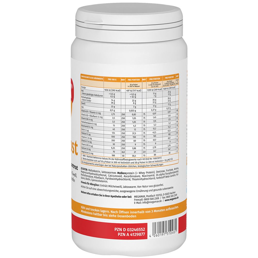 MEGAMAX Aufbaukost Banane Pulver 500 g Pulver