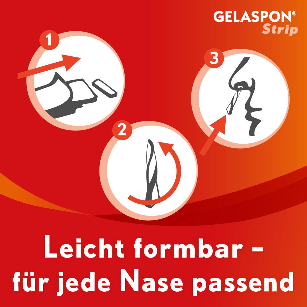 Gelaspon Strip zur Blutstillung und Wundversorgung 4 St Streifen