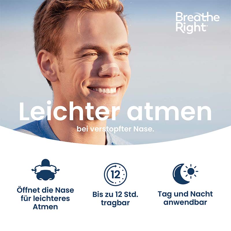 Besser Atmen Breathe Right Nasenpflaster Beige Groß 30 St Pflaster