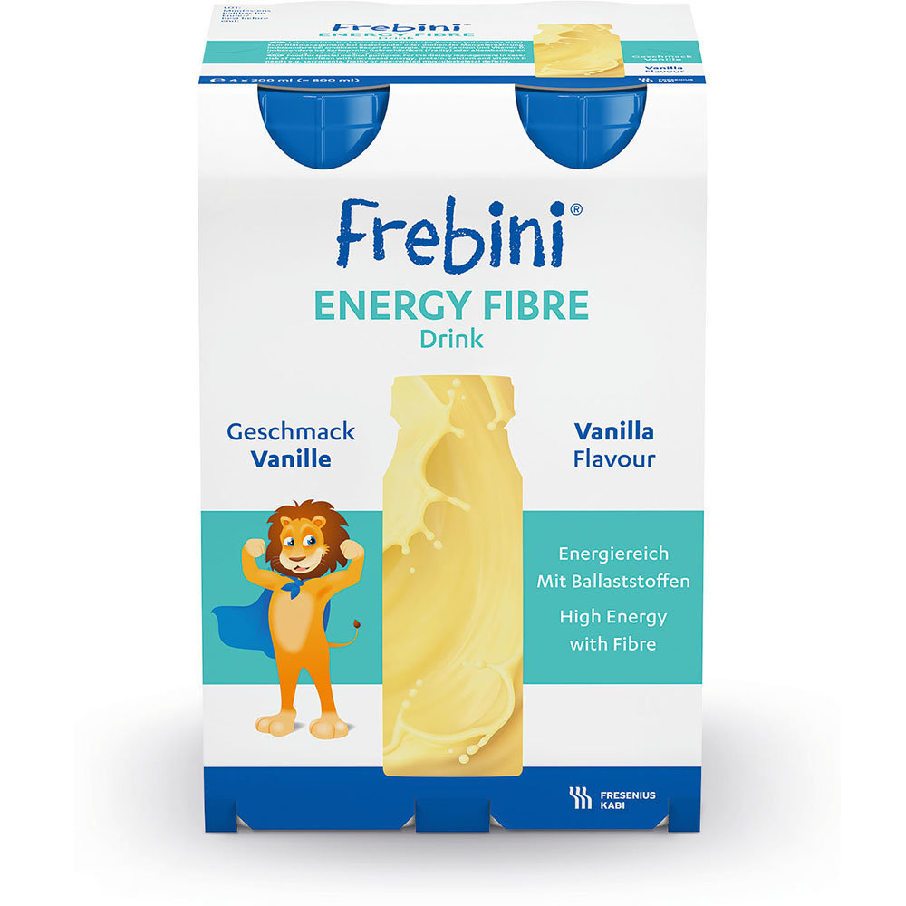 Frebini Energy Fibre Trinknahrung Vanille 6X4X200 ml Flüssigkeit