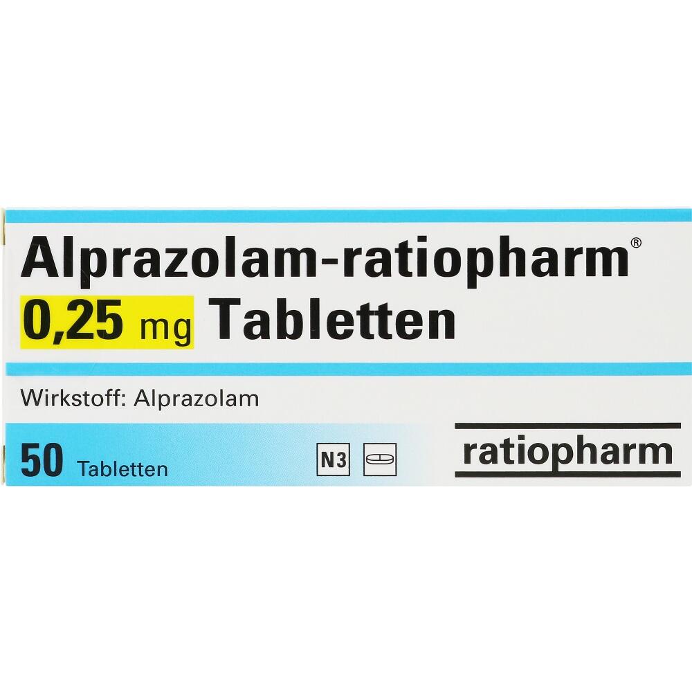 Alprazolam-ratiopharm 0,25mg 50 St Tabletten
