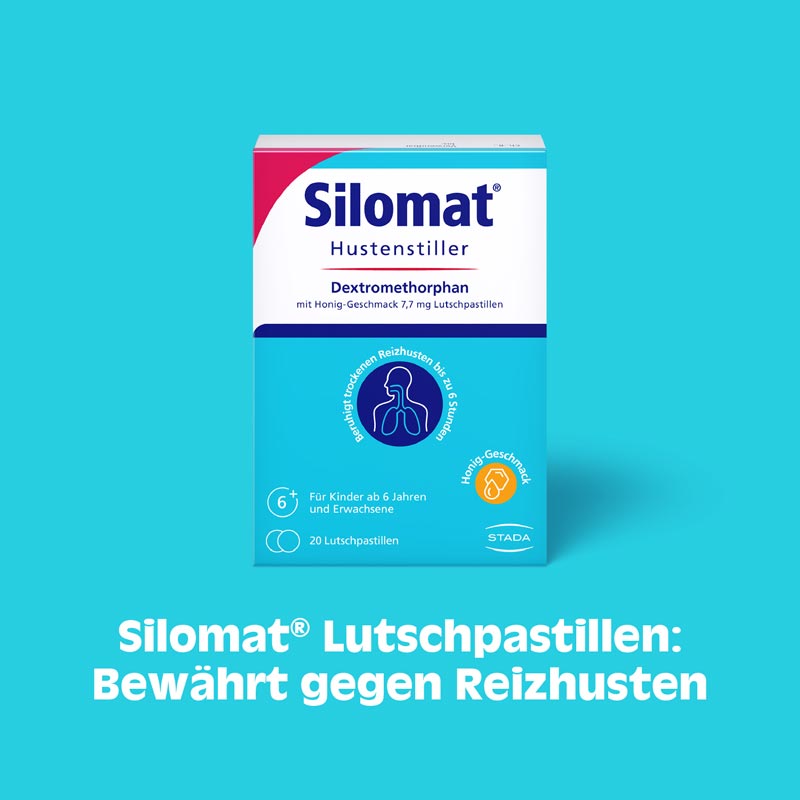 Silomat Hustenstiller Dextromethorphan Honig 20 St Lutschpastillen
